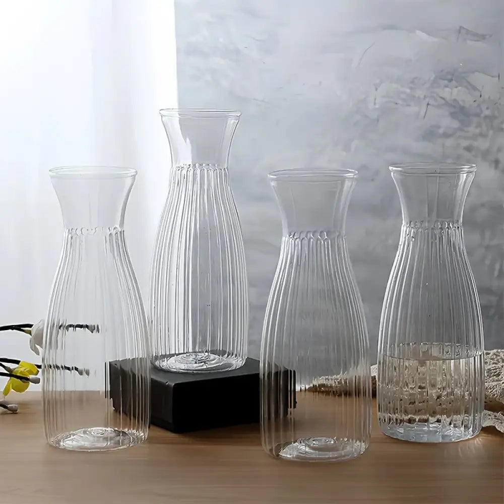 6-Piece Clear Vase Set - Clear - Living room accessories