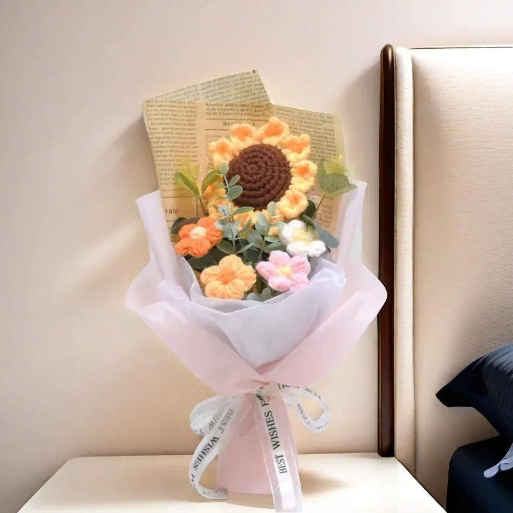 Crochet Sunflower Bouquet
