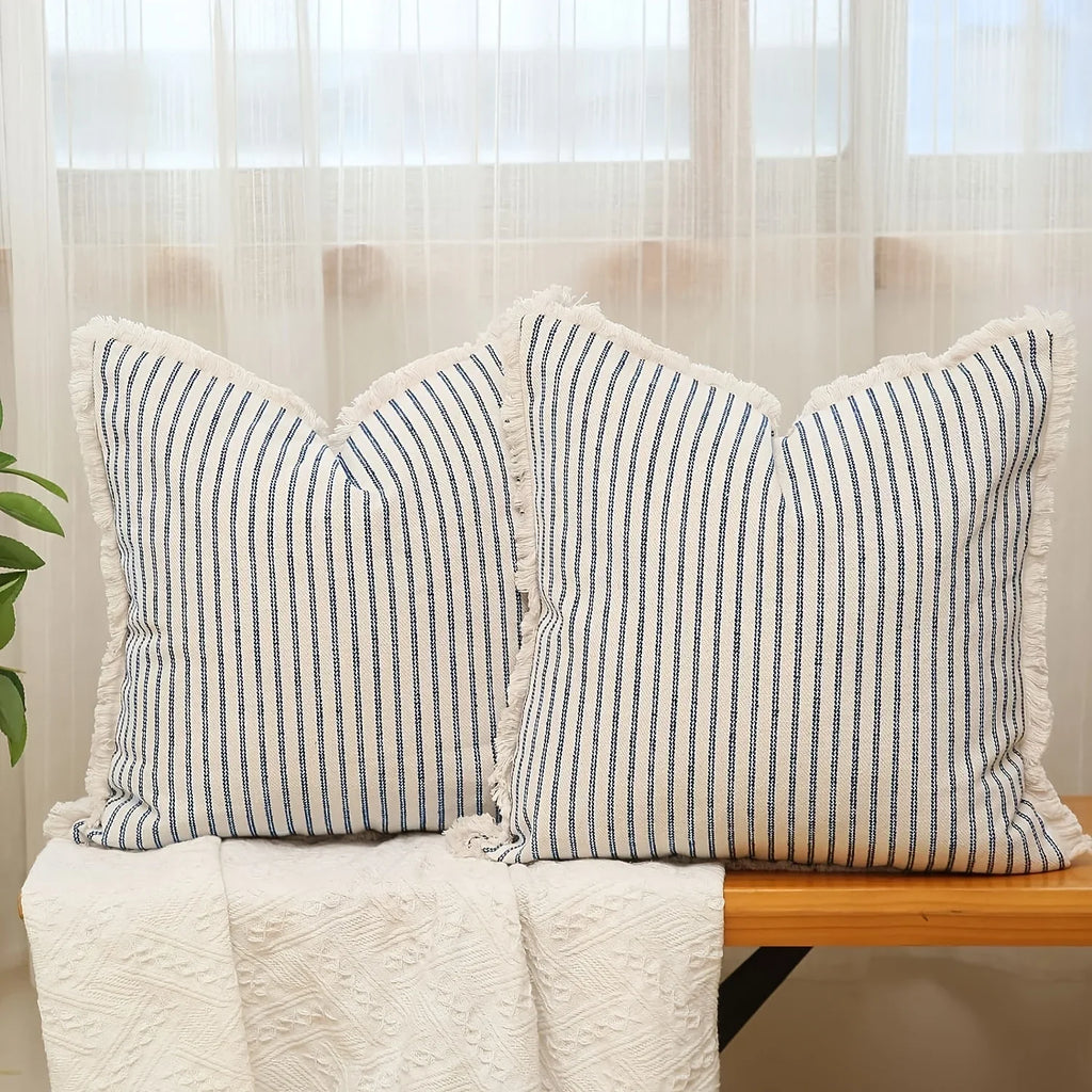 Striped Throw Pillow Cover