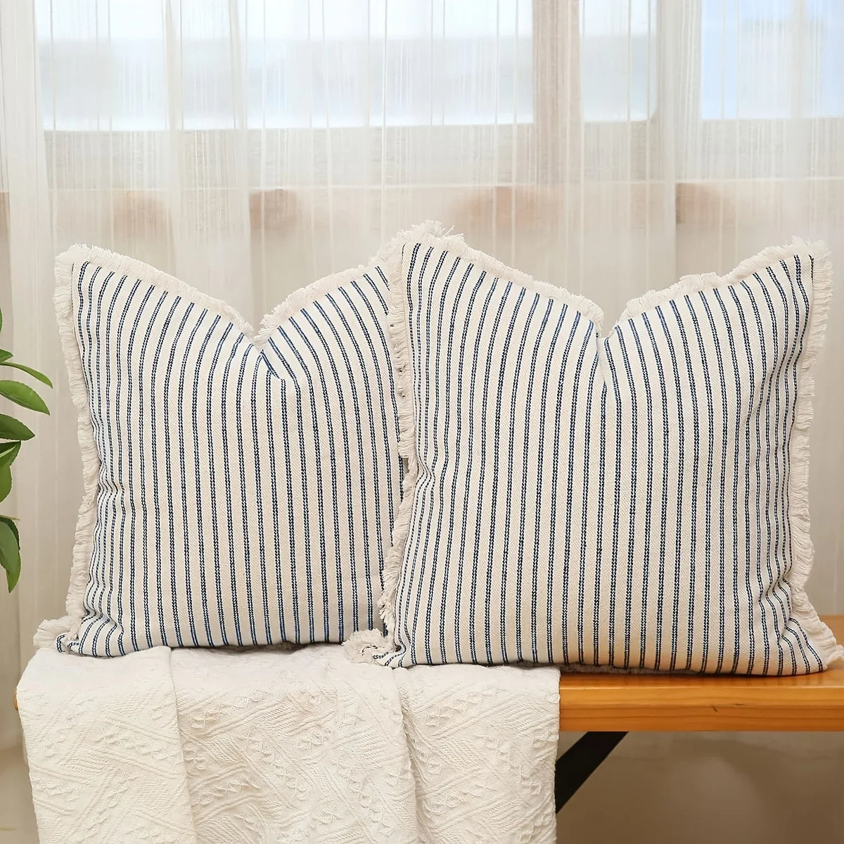 Striped Throw Pillow Cover