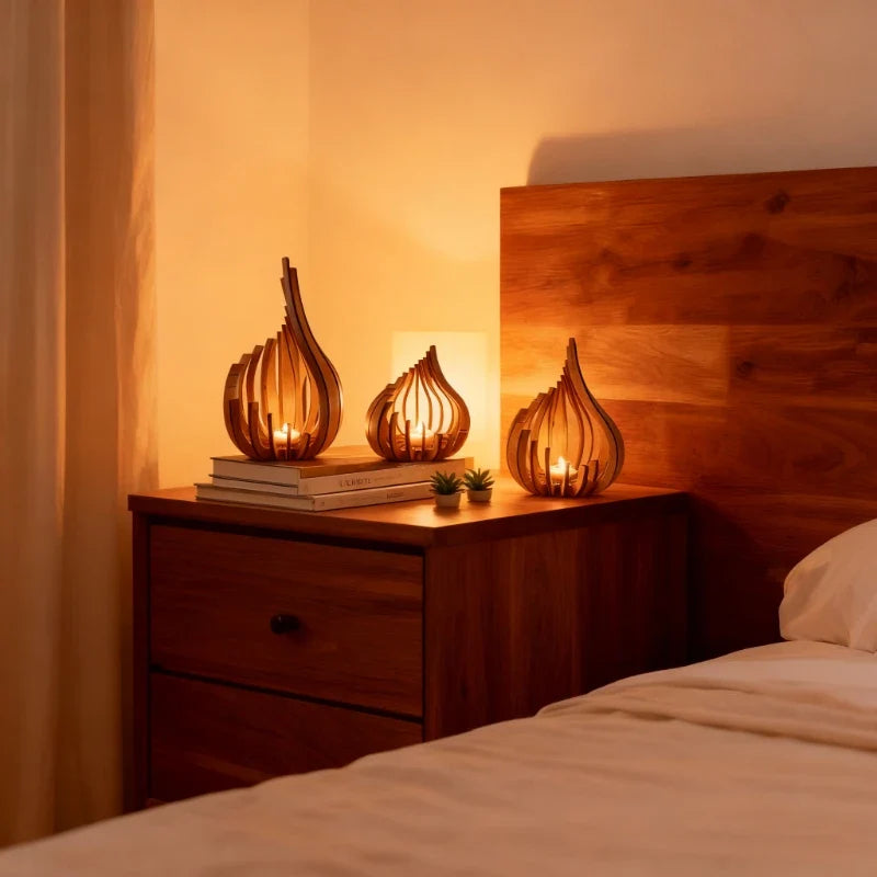 Handmade Wooden Candle Holder