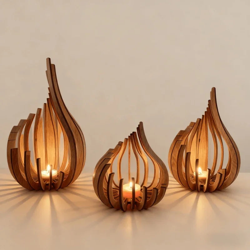 Handmade Wooden Candle Holder