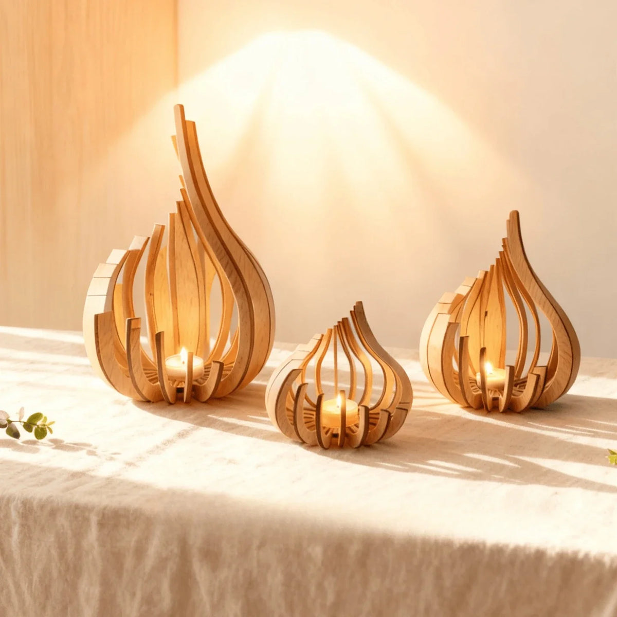 Handmade Wooden Candle Holder