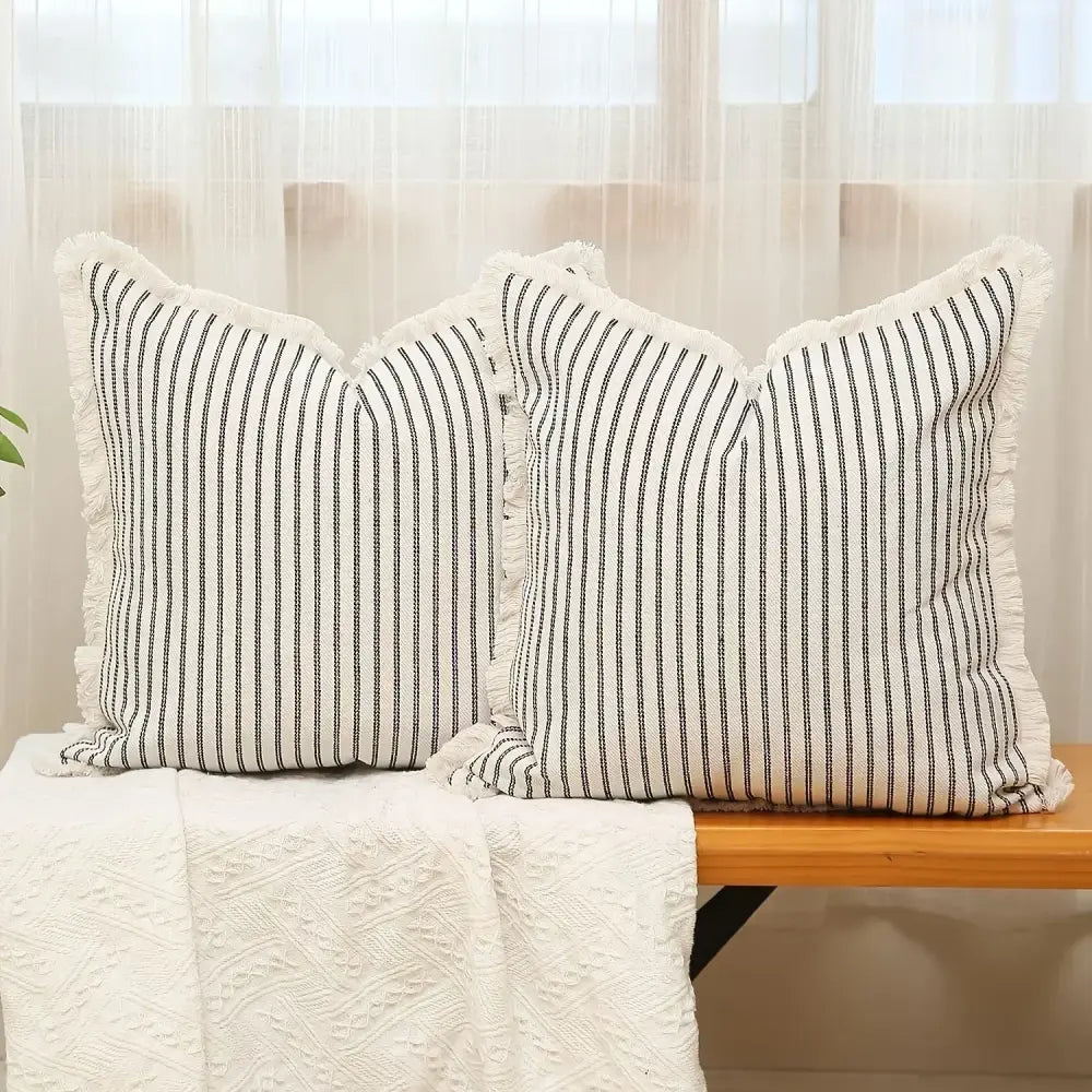 Striped Throw Pillow Cover - Living room accessories